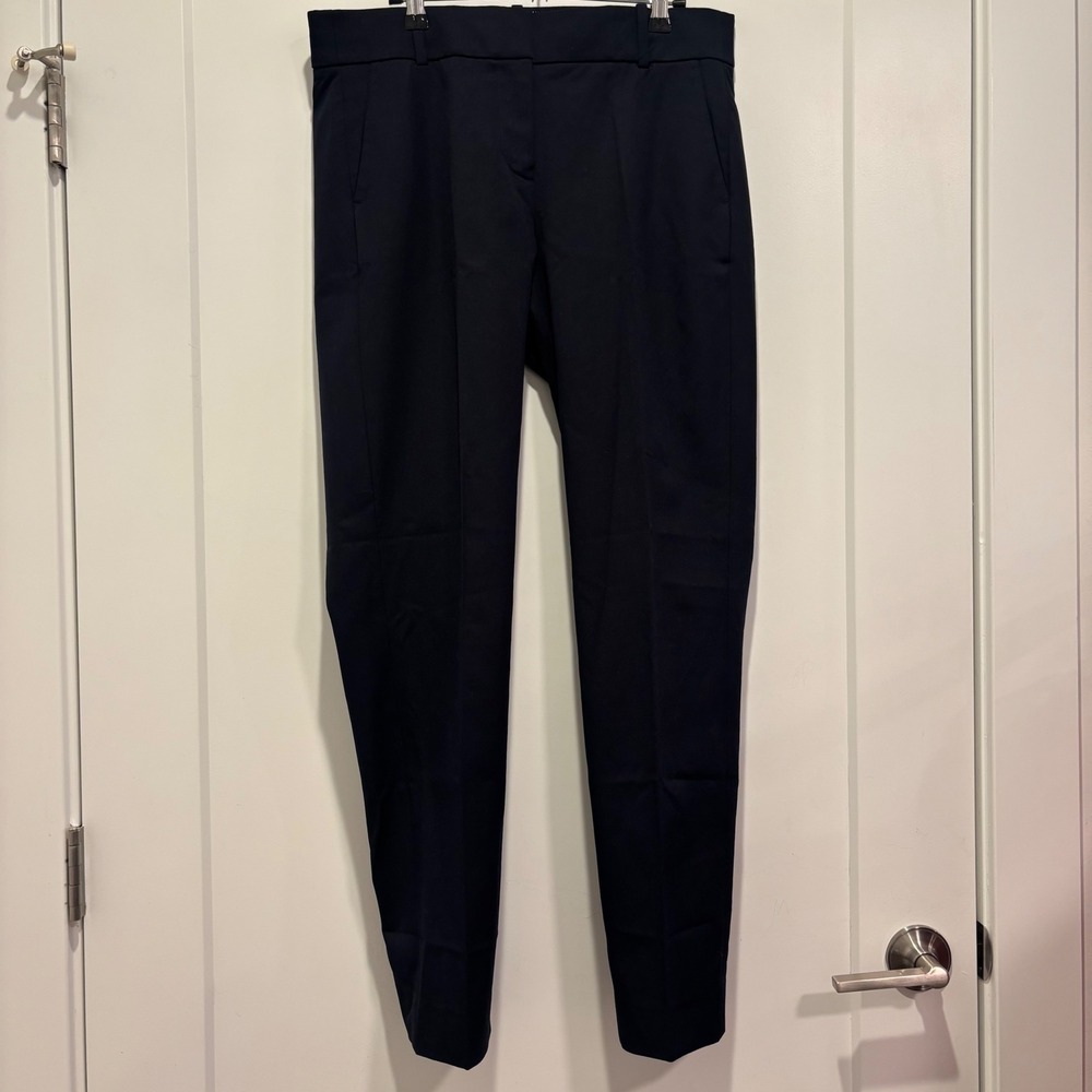 J.Crew Cameron Slim Crop Pant Four-Season Stretch Navy Blue Size 10T 10 Tall
